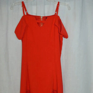 Verty Red Off The Shoulder Cut Out Cocktail Club